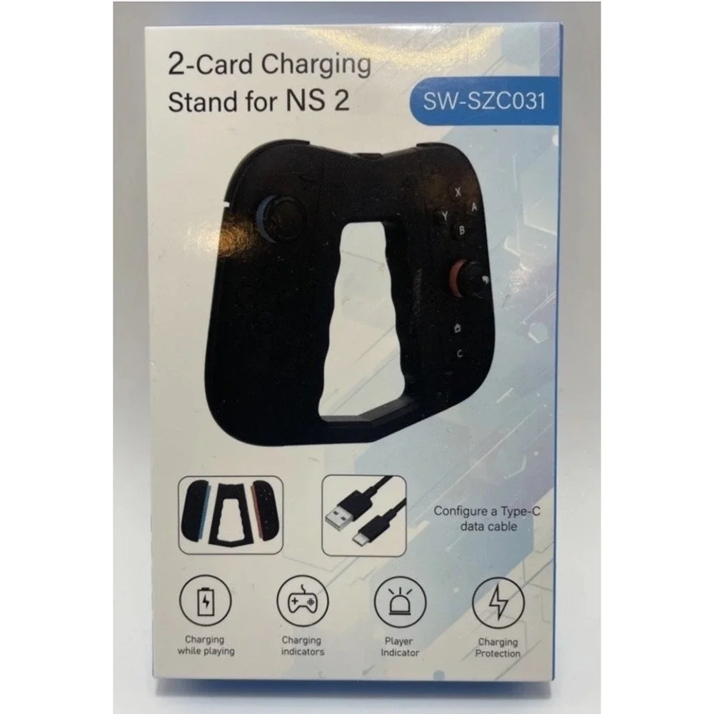 2-Card Charging Stand Grip for Nintendo Switch 2 (Model SW-SZC031) - New Sealed